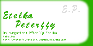 etelka peterffy business card